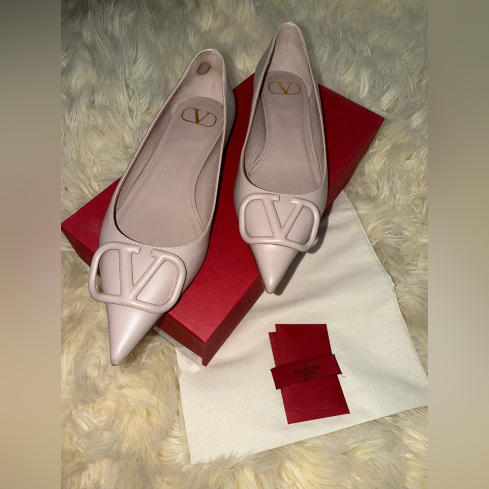 Valentino Pink Rockstud Flats